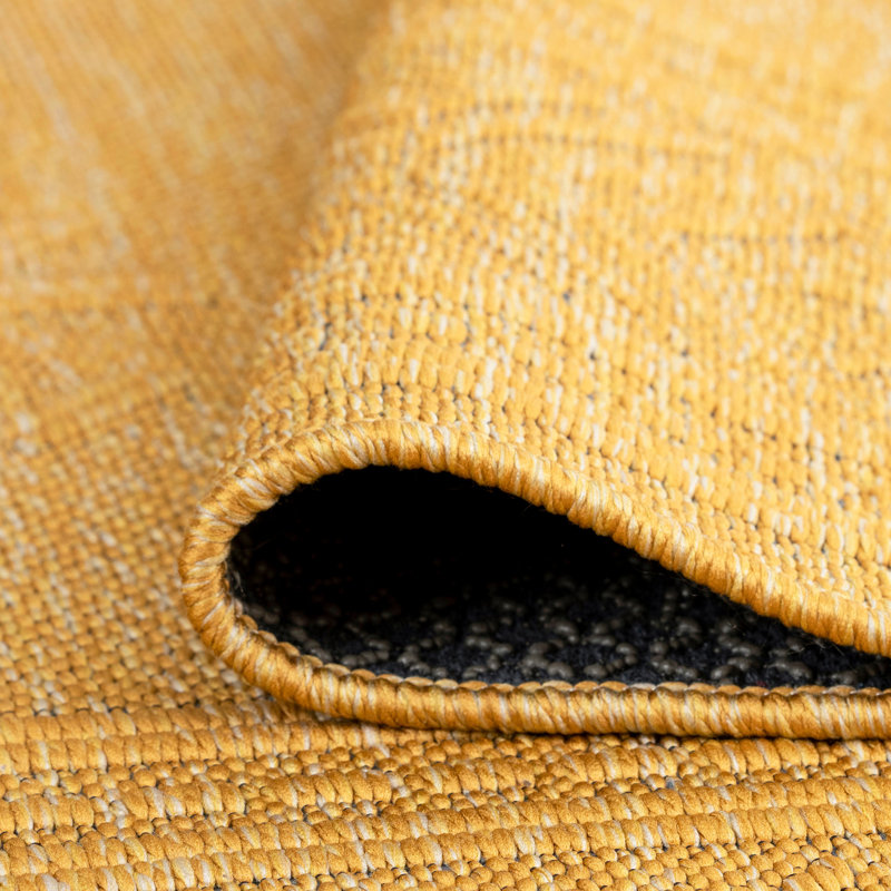 Ebern Designs Daviya Gold Machine Washable Nonskid Rug & Reviews